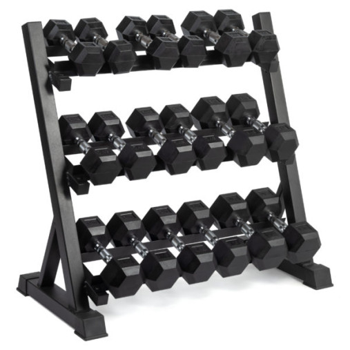 Стойка для гантелей VictoryFit VF-D4001 трехъярусная (на 8-10 пар, гексагональных или термополиуретановых) Стойка для гантелей VictoryFit VF-D4001 трехъярусная (на 8-10 пар, гексагональных или термополиуретановых)