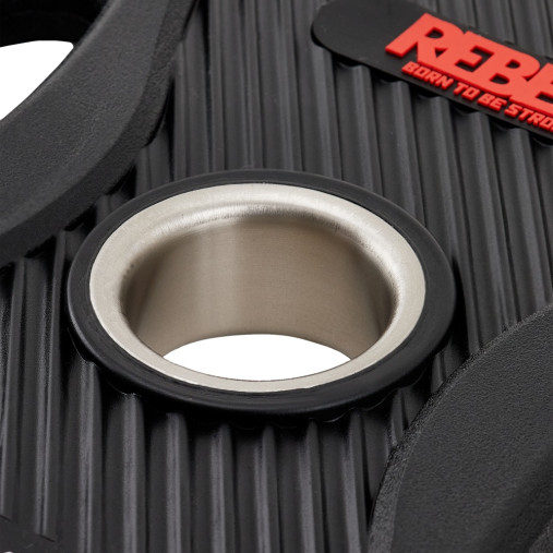 Диск олимпийский обрезиненный с двумя хватами 10 кг REBEL Диск олимпийский обрезиненный с двумя хватами 10 кг REBEL