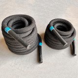 Тренировочный канат AEROBIS Battle Rope V2 длина 10 м, диаметр 30 мм, вес 5,3 кг, черный