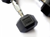 Гантель 35 кг гексагональная ZSO обрезиненная