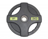 Диск олимпийский обрезиненный черный с двумя хватами 20 кг Original Fit.Tools ф50 мм