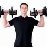 Пара регулируемых гантелей Liveup LS2315 по 40 кг на подставке