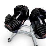 Пара регулируемых гантелей Liveup LS2315 по 40 кг на подставке