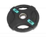 Диск олимпийский обрезиненный черный с двумя хватами 10 кг Original Fit.Tools ф50 мм