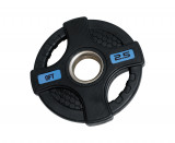 Диск олимпийский обрезиненный черный с двумя хватами 2.5 кг Original Fit.Tools ф50 мм