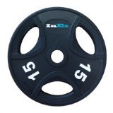 Диск обрезиненный INEX GRP-N с 3 отверстиями, вес 15 кг Диск обрезиненный INEX GRP-N с 3 отверстиями, вес 15 кг