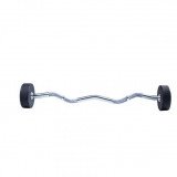 Фиксированная кривая штанга LIVEPRO Ez Curl Urethane Barbells 30 кг