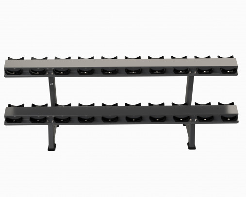 Стойка для гантелей двухъярусная (на 10 пар гантелей) OFT FT-HDR-20 Стойка для гантелей двухъярусная (на 10 пар гантелей) OFT FT-HDR-20