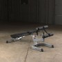 Усиленная силовая скамья Body-Solid GFID-71B (черная) с регулируемым углом наклона для пресса, упражнений со штангой и гантелями