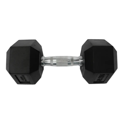 Набор гексагональных обрезиненных гантелей BRONZE GYM 27,5-50 кг - 10 пар, шаг 2,5 кг
